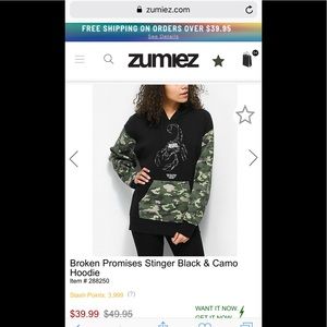 Broken promises Camo hoodie